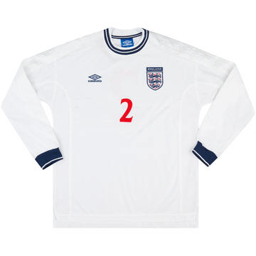 1999-00 England Match Issue Home L/S Shirt #2 (Brown)