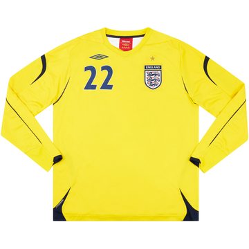 2007 England U-21 Match Issue GK Shirt Alnwick #22