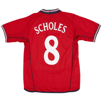 2002-04 England Away Shirt Scholes #8VS