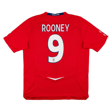 2008-10 England Away Shirt Rooney #9ES