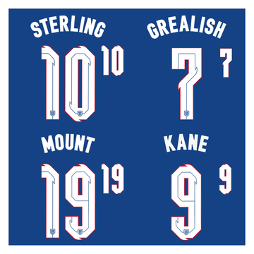 2020-21 England Away Name Set