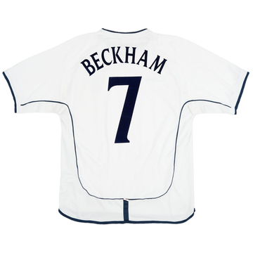 2001-03 England Home Shirt Beckham #7VS