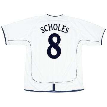 2001-03 England Home Shirt Scholes #8