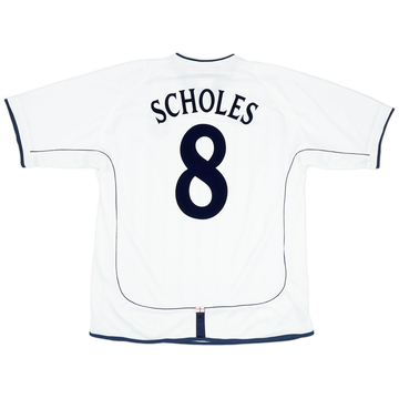 2001-03 England Home Shirt Scholes #8VS