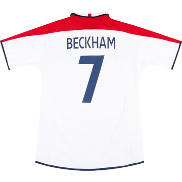 2003-05 England Home Shirt Beckham #7 - 7/10