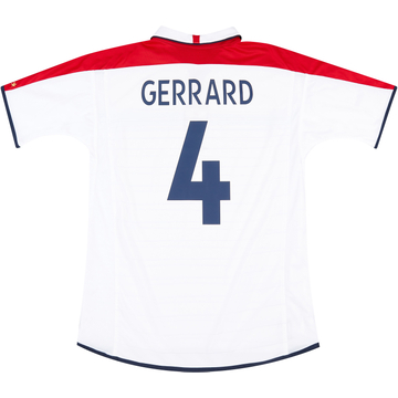 2003-05 England Home Shirt Gerrard #4 - 6/10