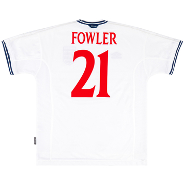 1999-01 England Home Shirt Fowler #21 - 7/10
