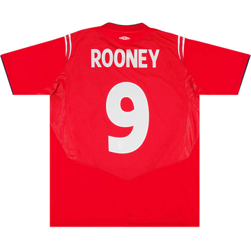 2004-06 England Away Shirt Rooney #9 - 9/10