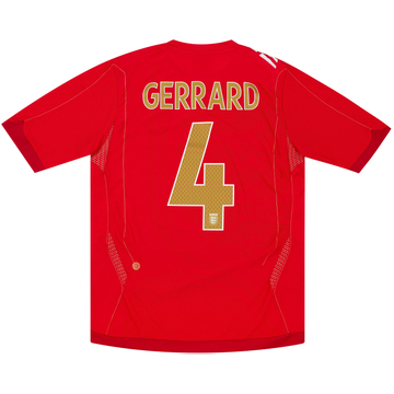 2006-08 England Away Shirt Gerrard #4 - 7/10