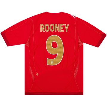 2006-08 England Away Shirt Rooney #9 - 9/10