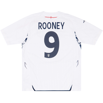 2007-09 England Home Shirt Rooney #9 - 8/10