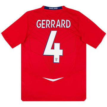 2008-10 England Away Shirt Gerrard #4 - 8/10