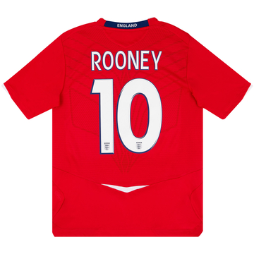 2008-10 England Away Shirt Rooney #10 - 8/10