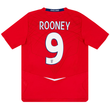 2008-10 England Away Shirt Rooney #9 - 8/10