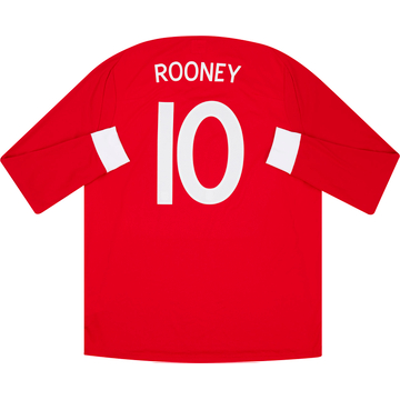 2010-11 England Away L/S Shirt Rooney #10 - 8/10 - (XL)