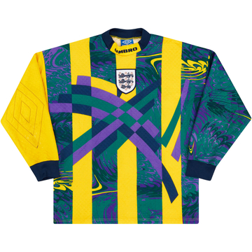 1995-96 England GK Shirt - 8/10 - (Y)