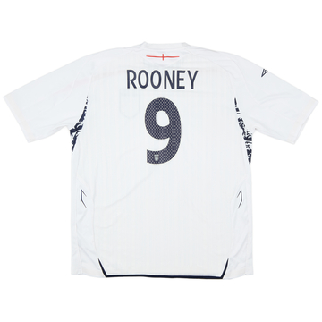 2007-09 England Home Shirt Rooney #9 - 7/10 - (XXL)