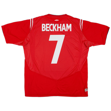 2004-06 England Away Shirt Beckham #7 - 6/10 - (XL)