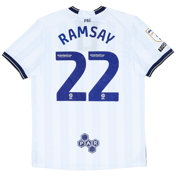 2023-24 Preston North End Match Issue Home Shirt Ramsay #22