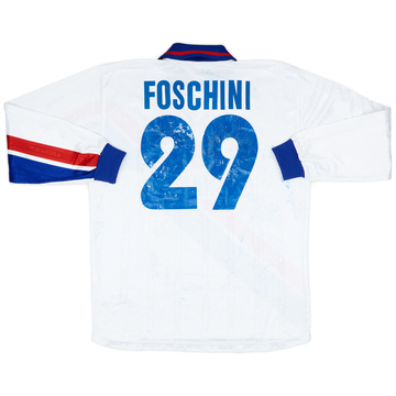 1999-00 Bologna Match Issue Away L/S Shirt Foschini #29