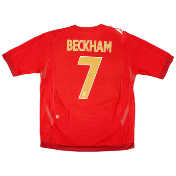 2006-08 England Away Shirt Beckham #7 - 6/10 - (XL)