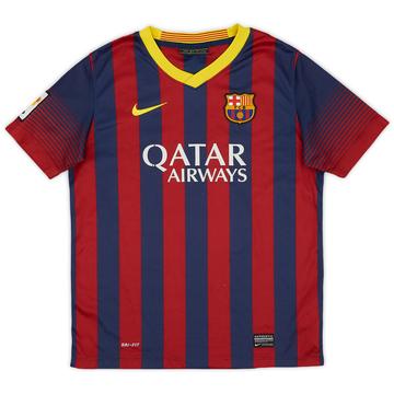 2013-14 Barcelona Home Shirt - 5/10 - (L.Boys)
