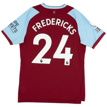 2020-21 West Ham Match Issue Home Shirt Fredericks #24