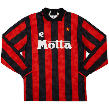 1993-94 AC Milan Home L/S Shirt - 9/10 - (M)