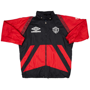 1995-97 Manchester United Umbro Hooded Rain Jacket - 6/10 - (L)