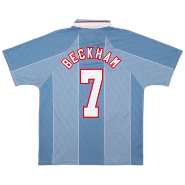 1996-97 England Away Shirt Beckham #7 - 9/10 - (L)