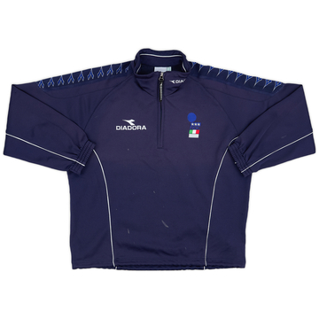1999-00 Italy Diadora Referee 1/4 Zip Drill Top - 5/10 - (M)