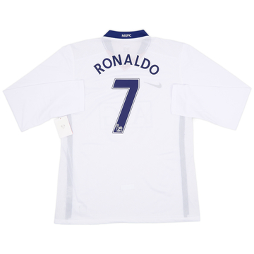 2008-10 Manchester United Player Issue Away L/S Shirt Ronaldo #7 (XL)