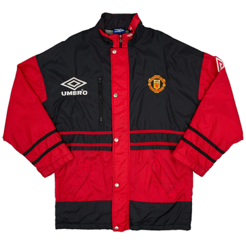 1996-97 Manchester United Umbro Padded Bench Coat - 9/10 - (S)