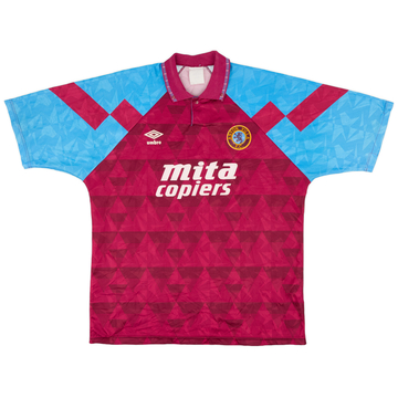 1990-92 Aston Villa Home Shirt - 6/10 - (XL)