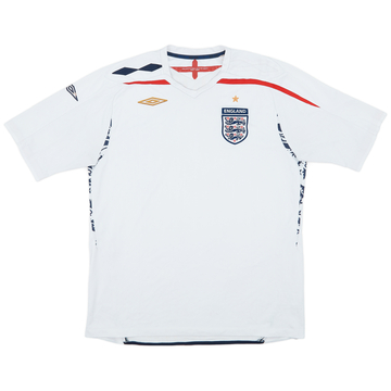 2007-09 England Home Shirt - 5/10 - (XL)