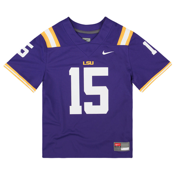 2017-18 LSU Tigers Brennan #15 Nike Jersey (Away) Y