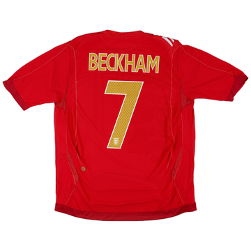 2006-08 England Away Shirt Beckham #7 - 6/10 - (L)