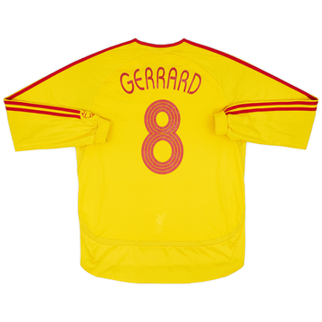 2006-07 Liverpool Away L/S Shirt Gerrard #8 - 5/10 - (L)