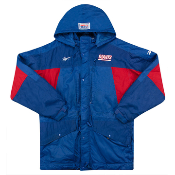 1990s New York Giants Reebok Longline Rain Coat M