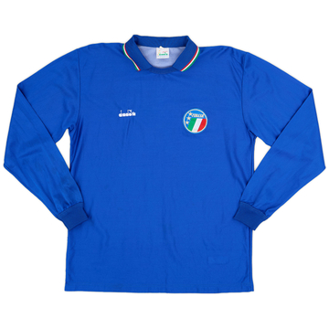 1986-91 Italy Home L/S Shirt - 9/10 - (L)
