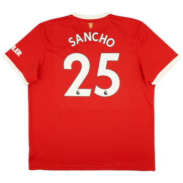 2021-22 Manchester United Home Shirt Sancho #25 - 9/10 - (XXL)