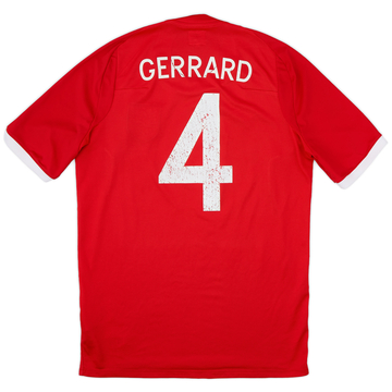 2010-11 England Away Shirt Gerrard #4 - 5/10 - (M)