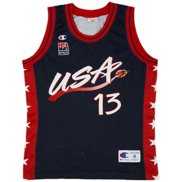 1996-99 USA O'Neal #13 Champion Away Jersey - 6/10 - (M)