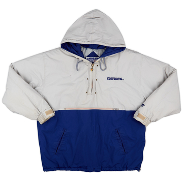 1990s Dallas Cowboys Turbo Sportswear 1/2 Zip Rain Coat - 7/10 - (XL)