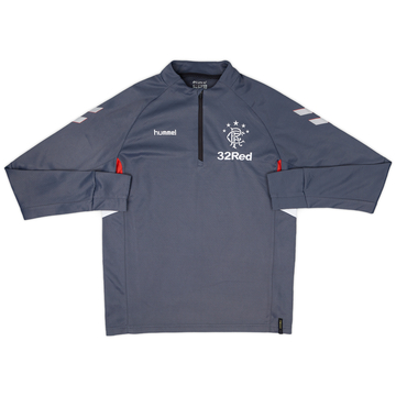 2018-19 Rangers Hummel 1/4 Zip Drill Top - 9/10 - (M)