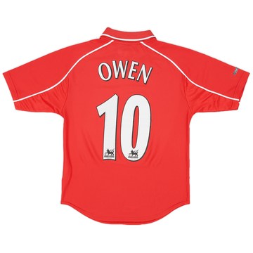 2000-02 Liverpool Home Shirt Owen #10 - 6/10 - (XL.Boys)