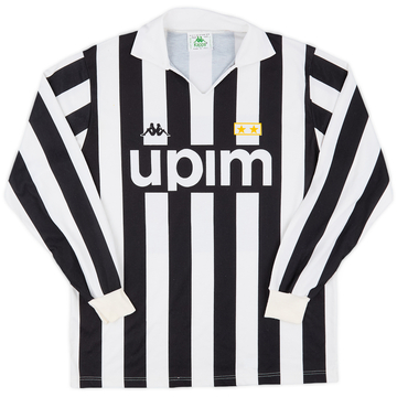 1989-90 Juventus Basic Home L/S Shirt - 8/10 - (L)