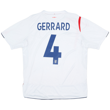 2005-07 England Home Shirt Gerrard #4 - 6/10 - (L)