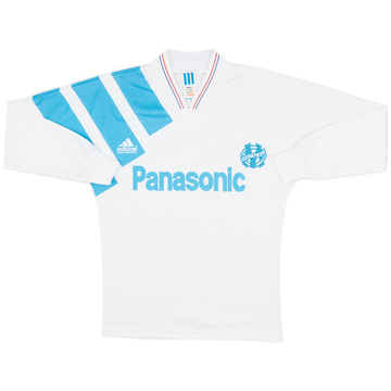1991-92 Olympique Marseille Home L/S Shirt - 9/10 - (S)