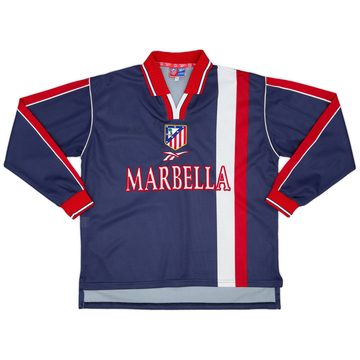 1998-99 Atletico Madrid Player Issue Away L/S Shirt - 8/10 - (M)